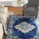 Burnie Oriental Blue/White Area Rug