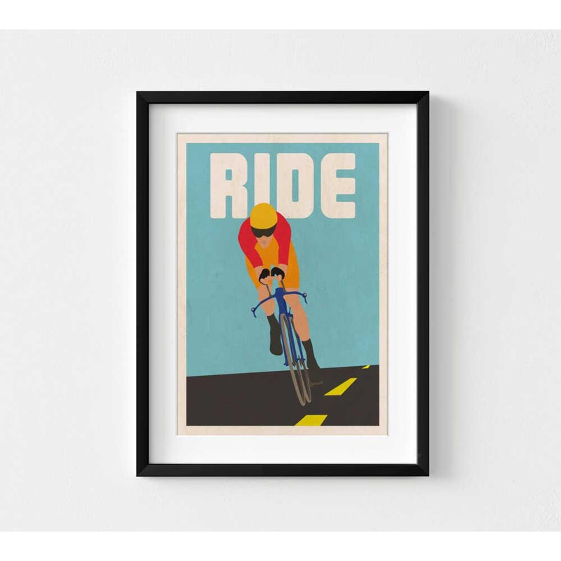 «Cycling Wall Art», impression sur toile «Cyclisme sur route», H 36 po x l 48 po, Noir, Noir, Blanc