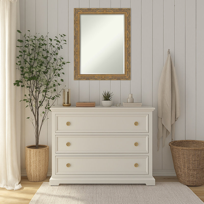 Miroir mural Filigree Gold, Doré