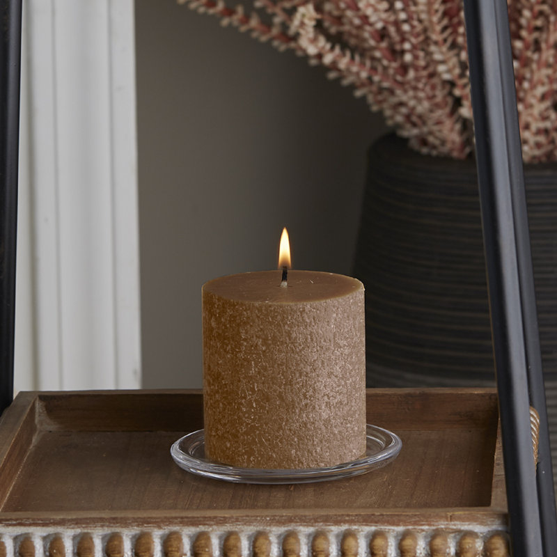 Bougie colonne non parfumée Timberline, H 9 po x l 3 po x P 3 po, Portobello