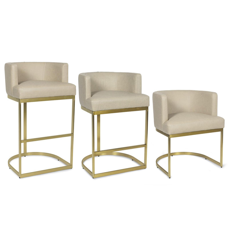 Owen Leather Dining Chair (Modern Black), Ivory