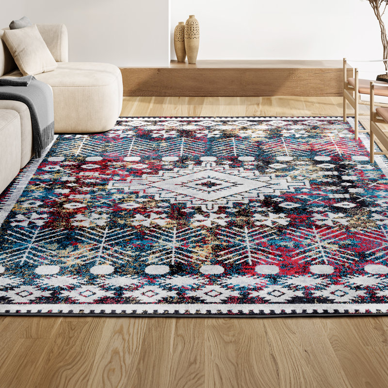 Tapis marocain multicolore, Rectangle 4 pi x 6 pi