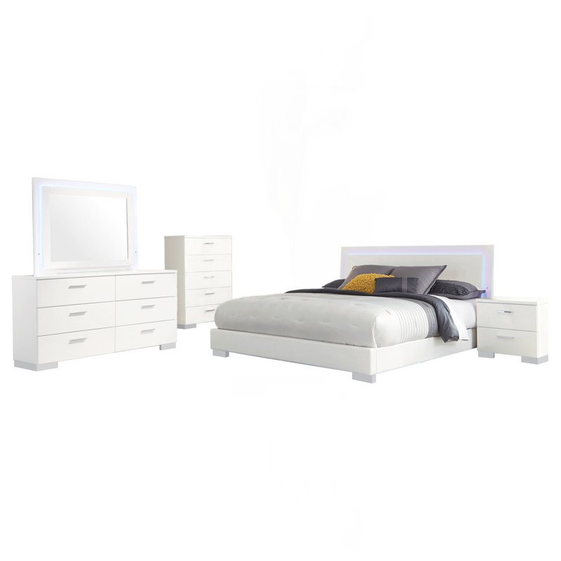 Ensemble de chambre avec très grand lit 5 pièces Dulcey