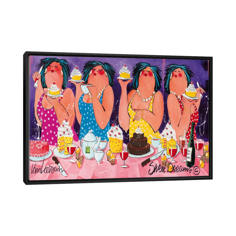 «Sweet Dreams» par El van Leersum, impression sur toile tendue, Toile avec cadre noir, H 18 po x l 26 po x P 1,5 po