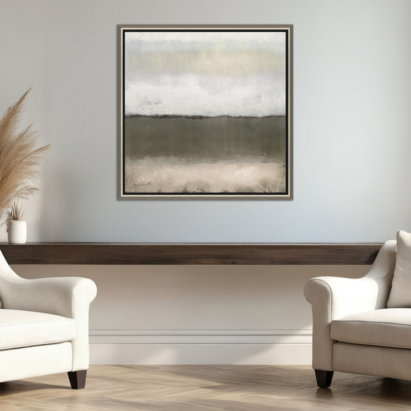 Nuage sur toile olive I