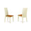 Ensemble de table de salle à manger 5 pièces comprenant une table rectangulaire avec Dropleaf et 4 chaises en bois, lin blanc-527403945-527403946-451402969