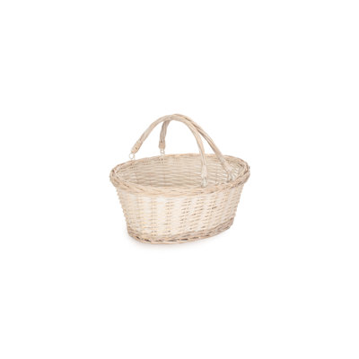 Wicker Swing Handled Shopping Basket