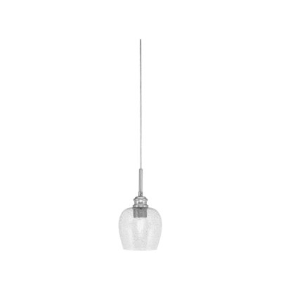 Mini-luminaire suspendu à cordon Edge avec verre fumé de 6 po