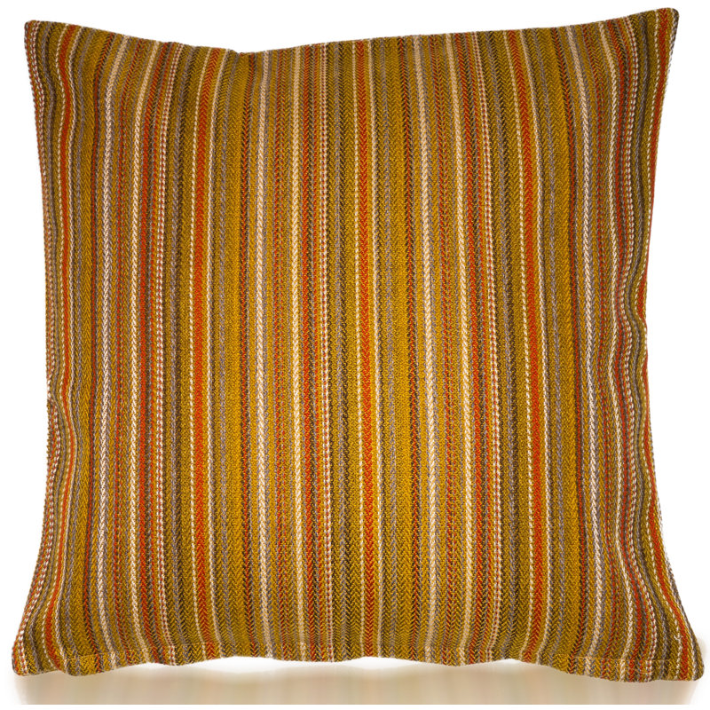 Aadvik Plaid Square Cushion Cover, Stripe