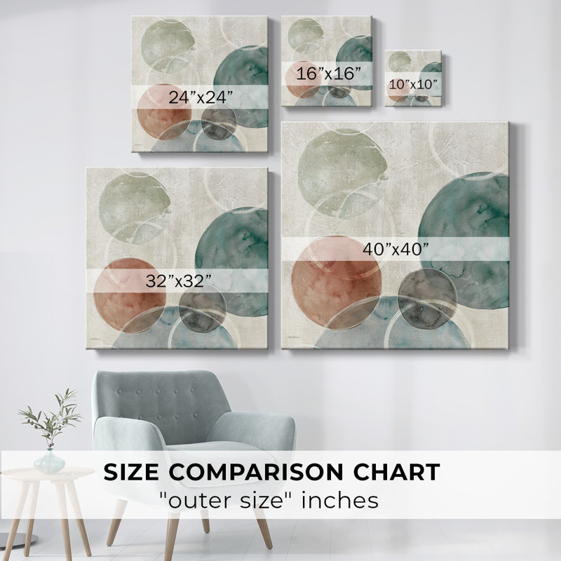Spatial Curves Revisité-Toile tendue avec châssis, H 32 po x l 32 po x P 1,5 po