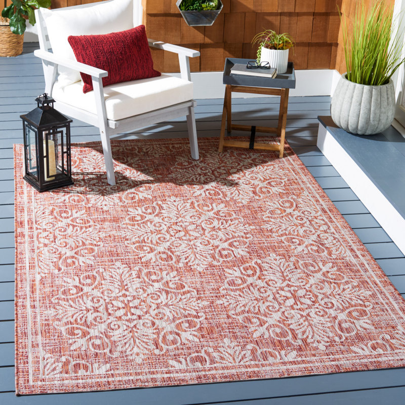 Ajna Performance Oriental Indoor/Outdoor Area Rug, Rectangle 4' X 5'7"