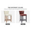 Ensemble de 2 tabourets de bar, cuir et bois