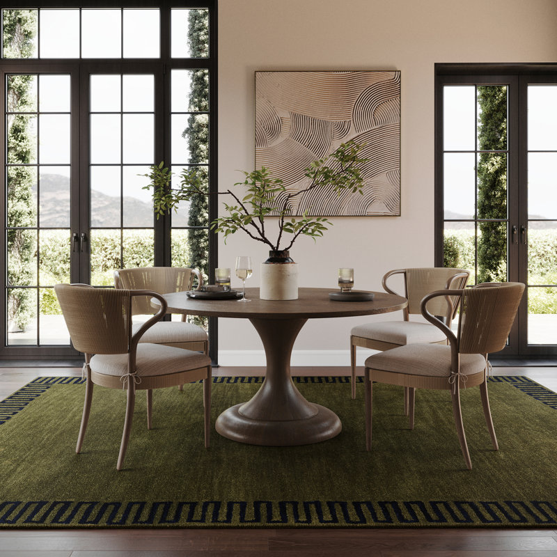 Tapis en laine Renata Fleuron, Rectangle 7 pi 6 po x 9 pi 6 po