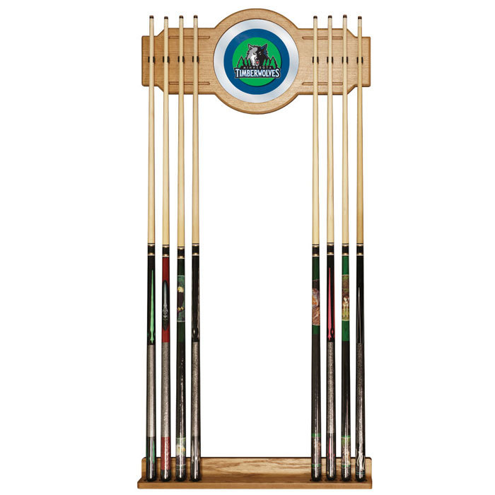 Support à queue de billard avec miroir nba, Minnesota Timberwolves, L 30 po x l 12 po