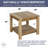 Solid Wood Tray Top End Table