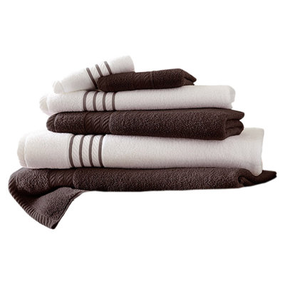 Ensemble de serviettes 6 pièces 100 % coton 