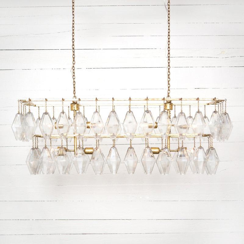 Adeline 8 - Light Chandelier, Gold Leaf