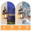 16.5-inch Waterproof Black Outdoor Wall Sconce Lights, 2-pack – Clear Glass Porch, Patio, Garage Lighting Fixtures