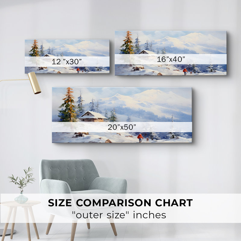 Paysage, série CCLV, toile tendue avec châssis, prête à être accrochée, H 12 po x l 30 po