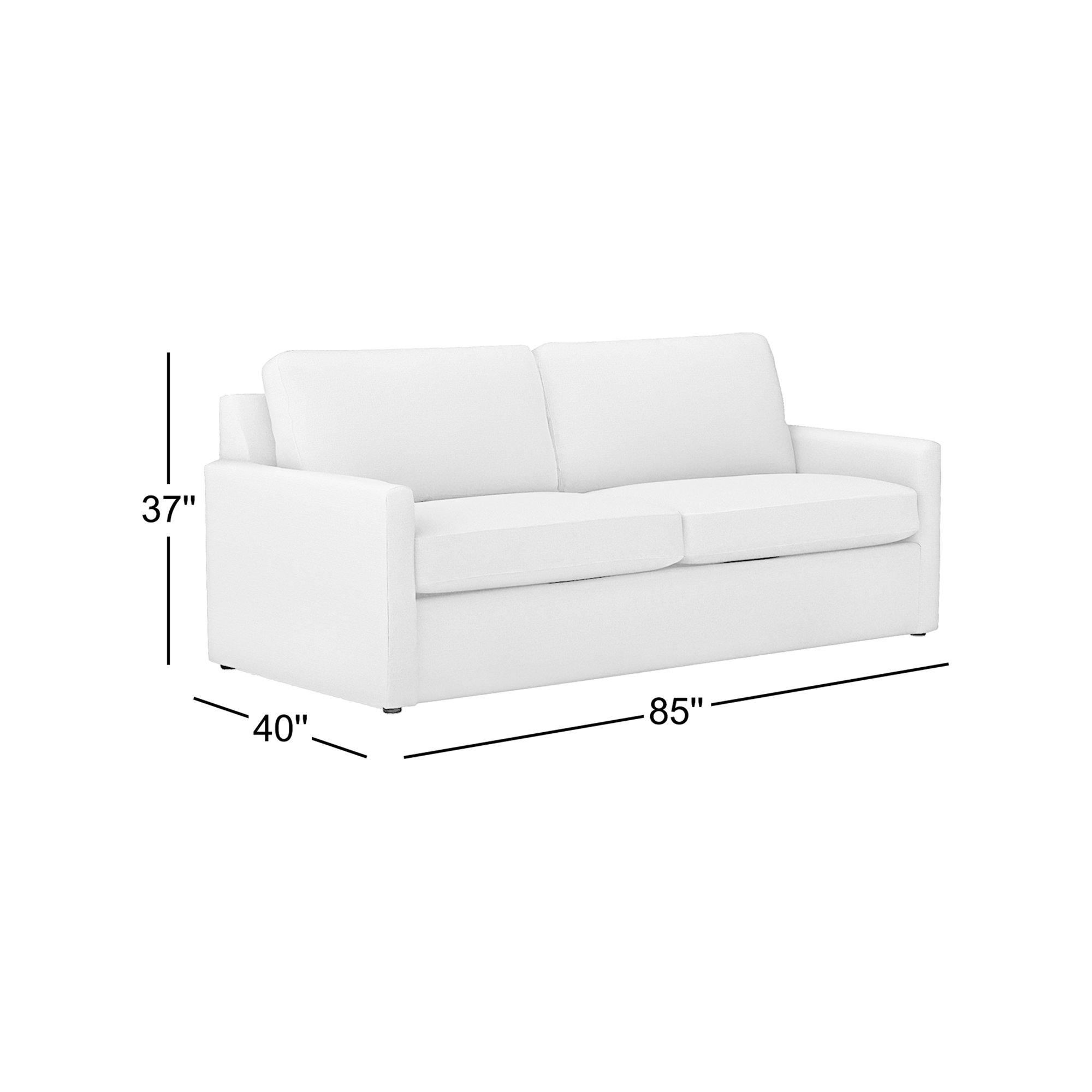 Savannah 85'' Upholstered Sofa, Bayou Natural Canvas