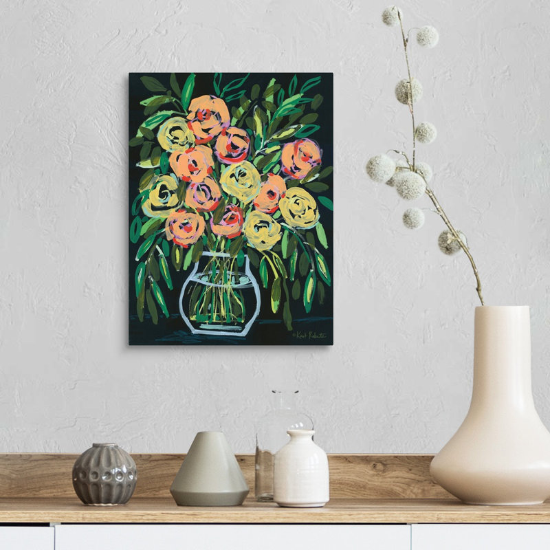 Reproduction d’art sur toile, "Blooming the Night" par Kait Roberts, H 16 po x l 12 po x P 1,25 po, Toile tendue