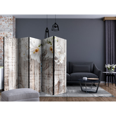 Mamet 225cm W x 172cm H 5 - Panel Folding Room Divider