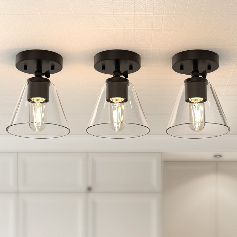 Luminaire suspendu pour applique murale 1 lumière Aigars (paquet de 3), Clair