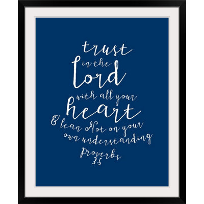 " Proverbs 3:5 - Scripture Art "