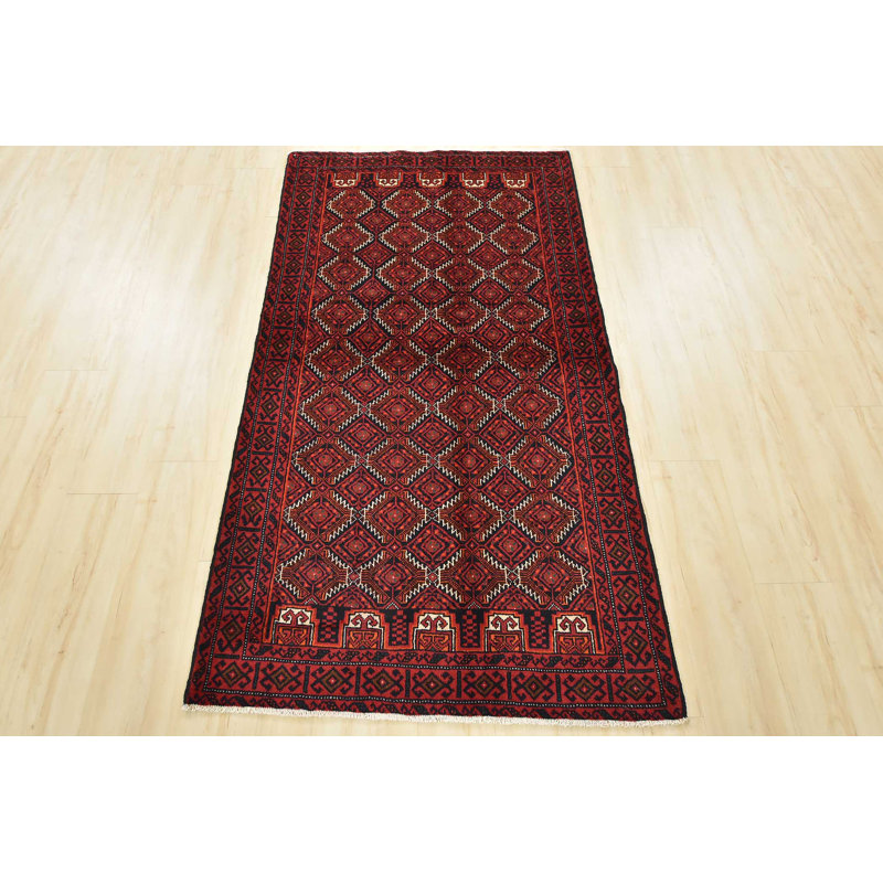 Tapis bleu unique de 3 pi 5 po x 6 pi 3 po