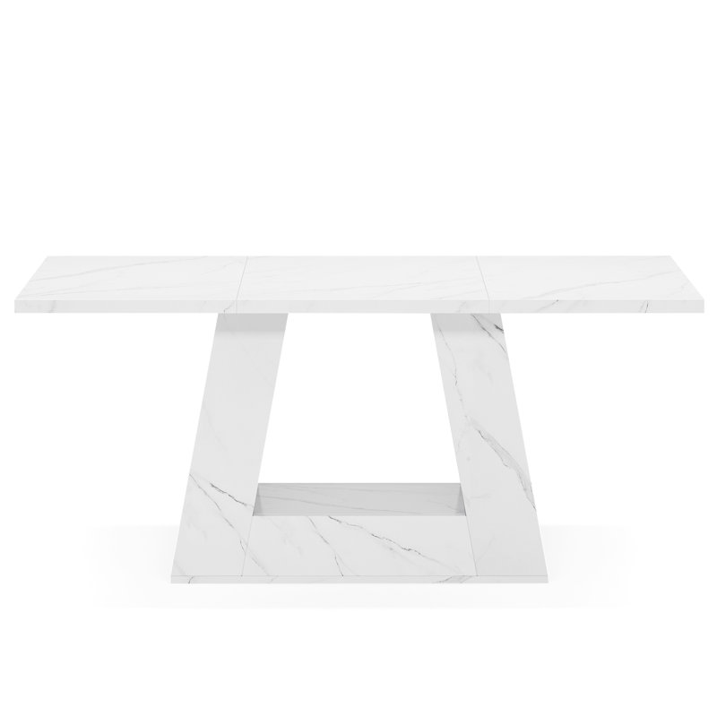 Table rectangulaire en faux marbre blanc de style moderne Light Light
