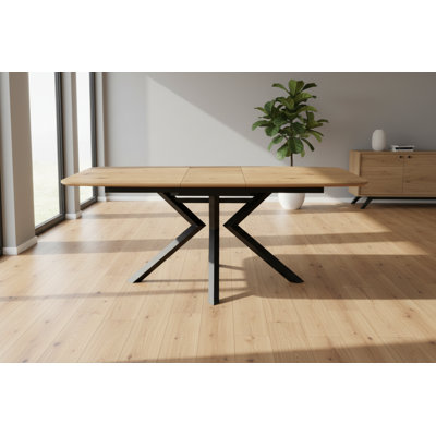 Extendable Metal Base Dining Table