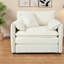 Canapé moderne surdimensionné, revêtement en chenille, siège confortable, beige