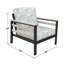 Chaise de patio avec coussins Sunbrella® Townsend-425556083-425556088