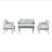 Mariano Steel 4-Pieces Coversation Set