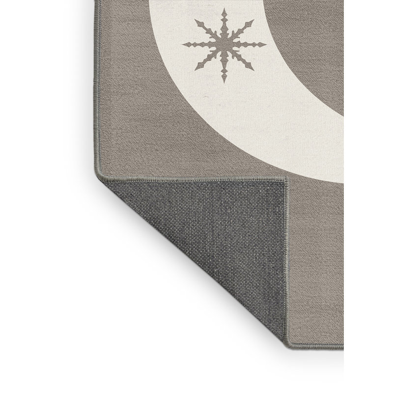 Soft Plush Feeney Halloween Modern & Contemporary Abstract Area Rug in Gray – Gray Binding, 6x9