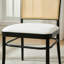 Chaise d'appoint moderne rembourrée en similicuir avec dossier en rotin-1114630113-1114630125