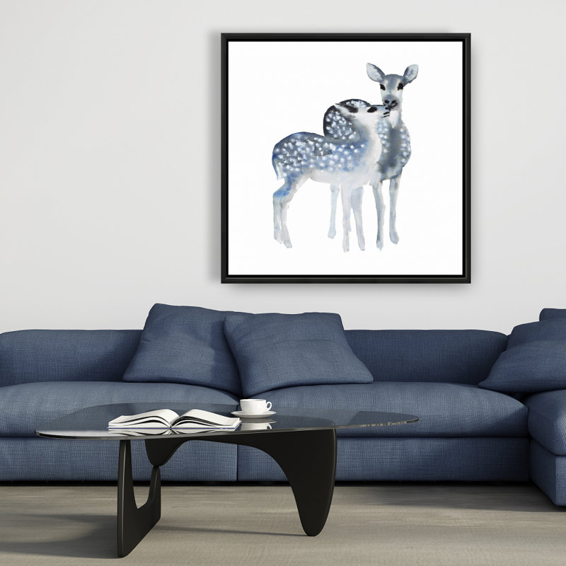 «Blue Fawns Love» sur toile