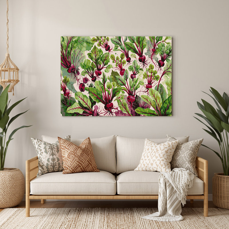 Art mural en métal légumes vert, H 11 po x l 14 po
