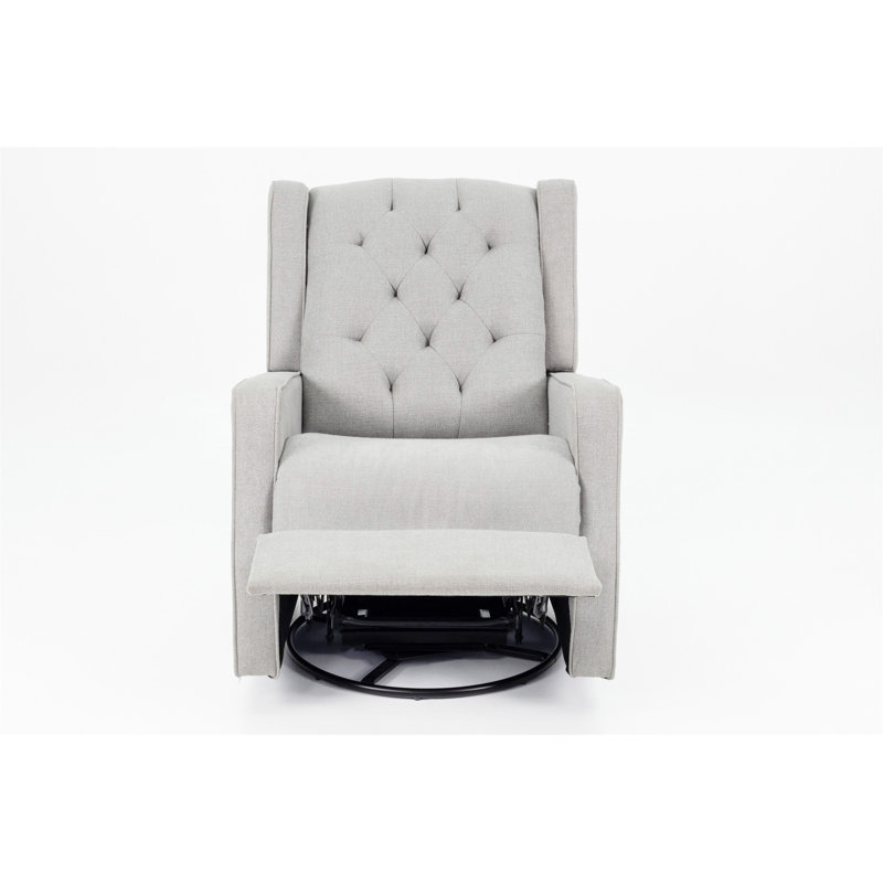 Swivel Glider Recliner, Light Gray
