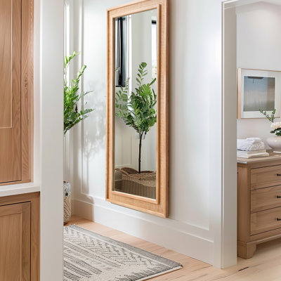 Miroir rectangulaire en rotin