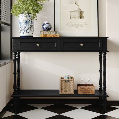 Console Mid-Century avec 2 tiroirs (assemblage minimal requis)