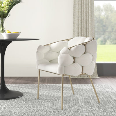 Lawncrest 18'' H Upholstered Metal Armchair