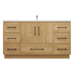 Meuble-lavabo simple 58,9 po avec plateau en acrylique Victoria
