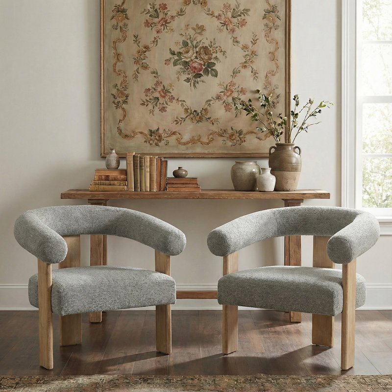 Chaise d'appoint Mamanbai, Gris chenille
