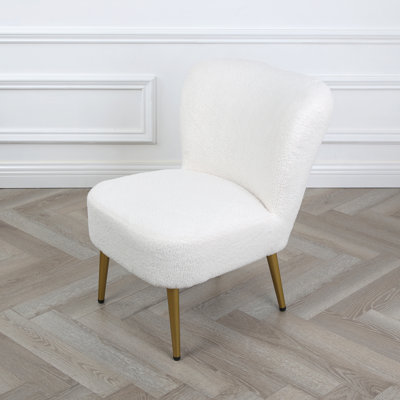 Mariners Upholstered Fabric and Boucle Slipper Chair