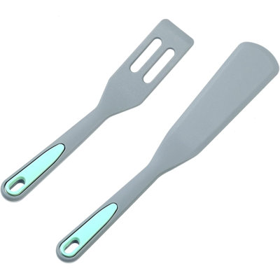 Mini Brownie Serving Spatula, Bent Icing Spatula, Heat-Resistant Flexible Nonstick Silicone, Set Of 2