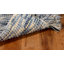 Tapis bleu / ivoire tissé à la main et à plat-247781935