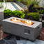 Table de feu d'extérieur en acier de 42 pouces - alimentée au propane, chauffage efficace, intensité de flamme réglable, haute, peu encombrante, facile à nettoyer et à entretenir, livrée avec un pare-brise en verre