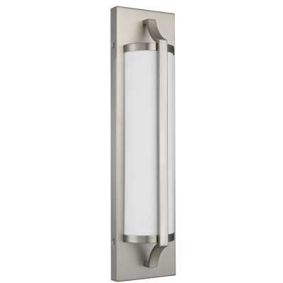 Barre de meuble-lavabo contemporaine intégrée en nickel brossé 18 pouces, 745 lumens 12W à DEL haute performance, 3 températures de couleur alternative 3000K / 4000K 5000K, conception à intensité variable, jet de sable