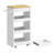 Rolling Kitchen Cart With Quiet Casters, 15.8" W X 31.5" H, Kitchen Island Table With Pull-Out Shelves & Organizer Drawer For Kitchen, Bathroom And Laundry Room-364282045